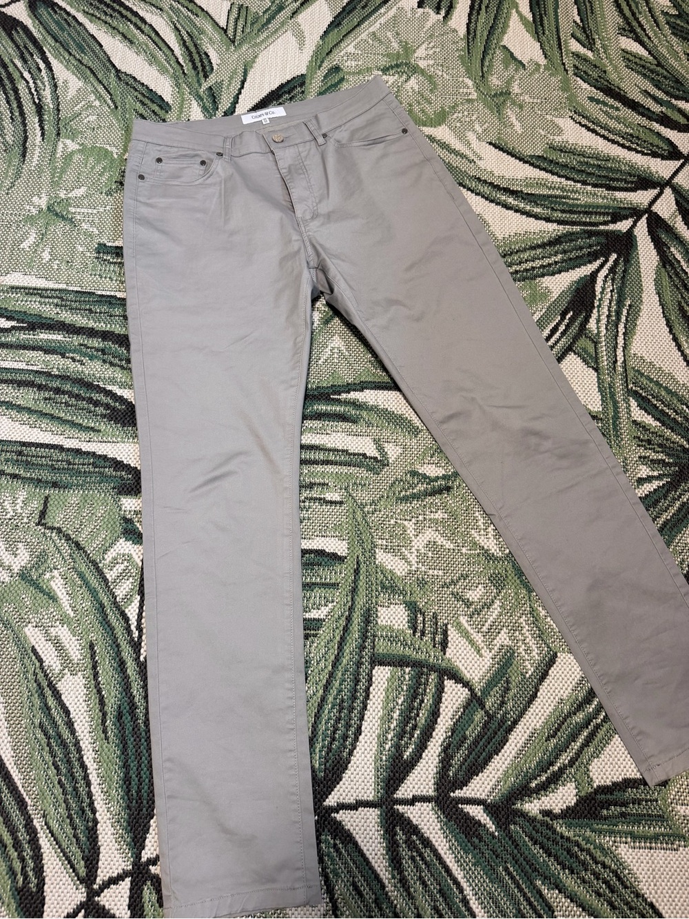 Collars & Co. Men's Gray Straight-Leg Dress Pants Size 32x32